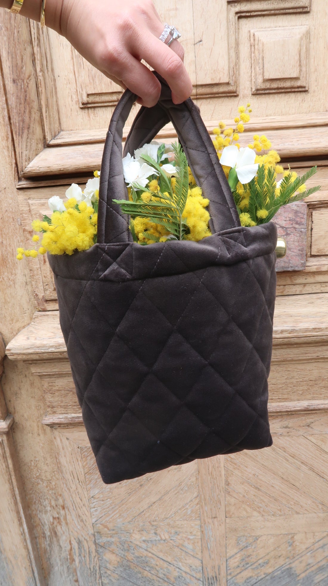 Petit tote gray / プチトート　グレー